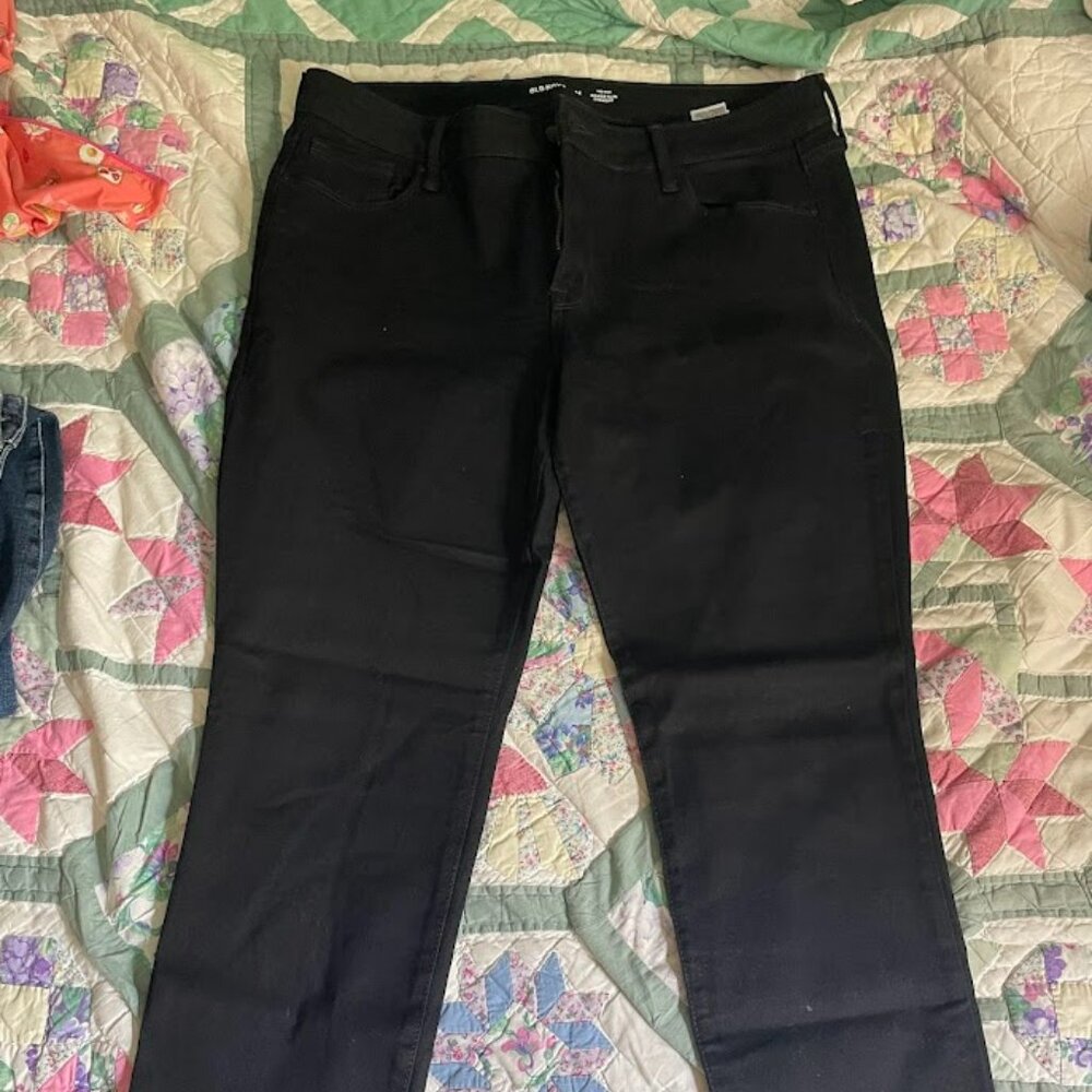 Old Navy black denim - sz14